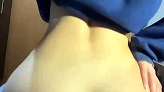 best reverse cowgirl ride ever with moaning skinny teen slut!