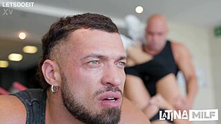 Cheating latina fitness babe rides coach cock cowgirl to orgasm then missionary cum