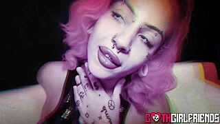 Tattooed goth nali marie slammed by monster cock in shaved pussy