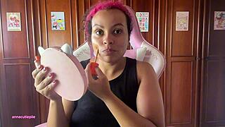 gassy girl farts loud in mitsuri cosplay makeup grwm