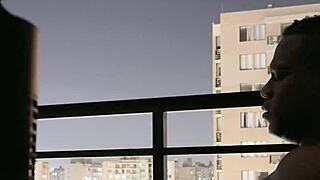 mmm balcony deepthroat on best friend's huge bbc 😍🍆💦