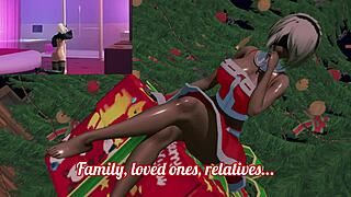 Curvy hentai babe creampied by huge monster cock in interracial 3D anime