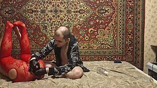 sasha earth stuffs ass with dildo while anastasia mistress fingers gaping pussy