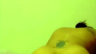 Mexican milf housewife flashes huge ass in mirror before dripping creampie finish