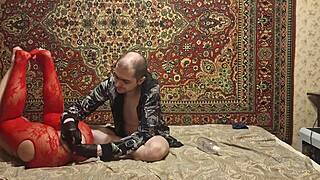 sasha earth stuffs ass with dildo while anastasia mistress fingers gaping pussy