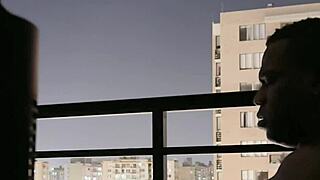 mmm balcony deepthroat on best friend's huge bbc 😍🍆💦