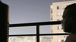 mmm balcony deepthroat on best friend's huge bbc 😍🍆💦