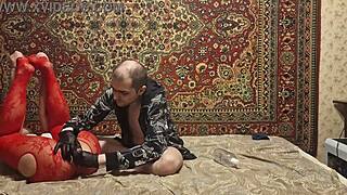 sasha earth stuffs ass with dildo while anastasia mistress fingers gaping pussy