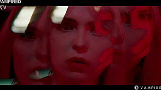 vampire gangbang orgy erupts as lesbian employees dominate boss turning her into group sex slave