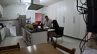 A tattooed Brazilian beauty relaxes fully in her first mansion shoot getting comfortable on camera