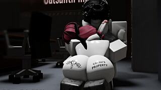 roblox guest girl sneaks office for rough follower sex