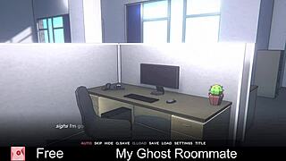 i luv my ghost roommate's natural tits bouncin durin dorm game fuck