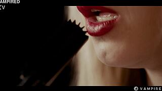 vampire gangbang orgy erupts as lesbian employees dominate boss turning her into group sex slave