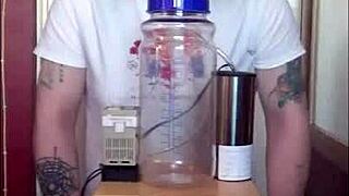 whoa this shy bisexual crossdresser milks his lactating tits with portable machine part 3 🥛🤯