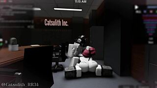 roblox guest girl sneaks office for rough follower sex