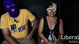 Hotwife Swinger's Glory Hole Tease