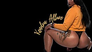 smokey's oiled ebony ass worship tempts with sensual strokes