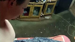 boss pounds his wife as maid watches and buzzes her pussy with big vibrator