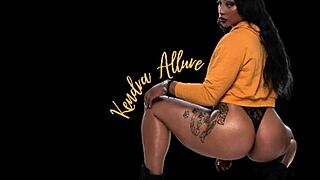 smokey's oiled ebony ass worship tempts with sensual strokes