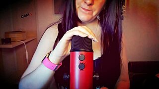 beautiful italian milf moans sensually with deepthroat dildo and dirty talk in lingerie