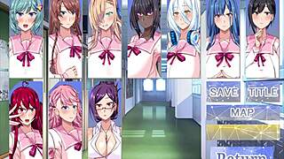 Huge tits anime schoolgirls go wild for monster cock creampies in public academy orgy