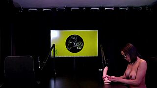 interview turns wild as alice vasconcelos teases in see-through red