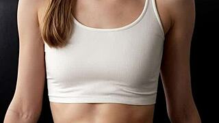 ai generated girls model cute lingerie and plain panties barefoot