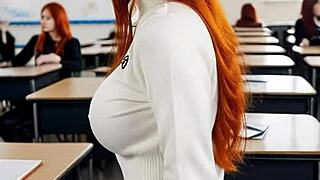 finally out the friendzone... redhead gf in leather lingerie gives bukkake blowbang jerk instructions part 1