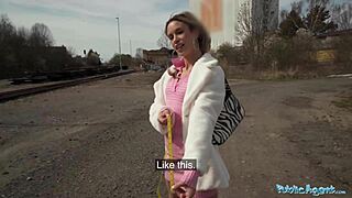 Public Agent Measures Fat Cock Before Hard Public Fuck