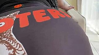 ripped a tight hole in booty shorts then took that creampie deep inside