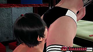 hot yoga instructor brenn demonstrates in 3d hentai animation with close-up pussy licking intense tight ass munching moans two vibrators and squirting finish