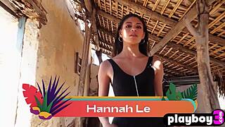 perfect ass milf model hannah le strips naked outdoors revealing her juicy pussy and small tits in hot tease