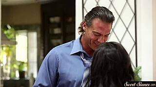 gorgeous babe rides in taboo poses like a total fantasy slut