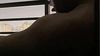 roommate's deepthroat blowjob on hotel balcony hides our secret thrills