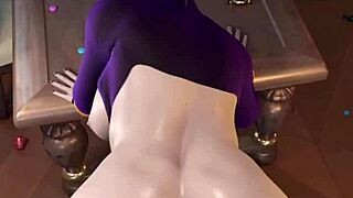 Witch Raven bent over for deep doggystyle penetration