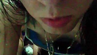 Holy shit! Ladyboy punished anally in room secretly films blind date Facebook fuck!