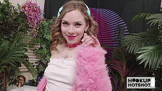 damn venus vixen begs bryan gozzling to wreck her tight holes