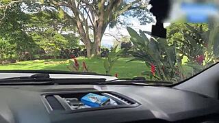 😍 beautiful latina car wash babe bent over fucked hard by client 🚗💦