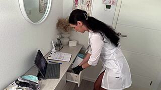 oops!! the nurse slipped me viagra instead of painkillers now she handles my huge load