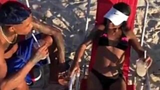 Teasing Latina Brunette in Costume Craves Friend's Group Fun