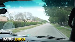 kaia martin rides jonathan's huge dick on bang bus