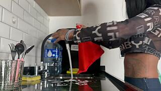 Petite 18yo Latina pornstar slut parties hard, teasing taboo tattooed body