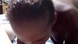 Pregnant school slut sucks white cock then gets pounded doggystyle 😍🔥