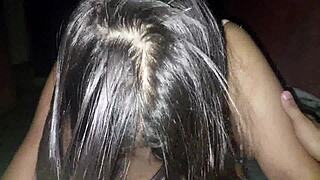 ella knows how to keep her stepdad smiling with that deep, loving blowjob every time