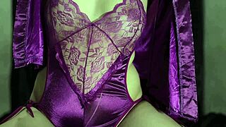 Indian Girl's Huge Tits and Big Ass Bounced in Satin Lingerie Creampie Fuck