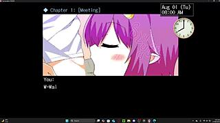 in this hentai game the lucky mc loses virginity to curvy succubus with huge tits part 1