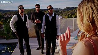 irish model tina snow faces surprise group during photoshoot session