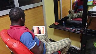 Hot client catches me watching porn we fuck wildly outdoors 😍