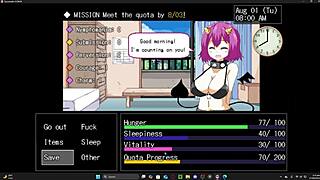 in this hentai game the lucky mc loses virginity to curvy succubus with huge tits part 1