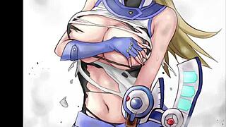 Tenjouin Asuka shakes big ass and tits in erotic Yu-Gi-Oh GX opening song video by sexfannr3